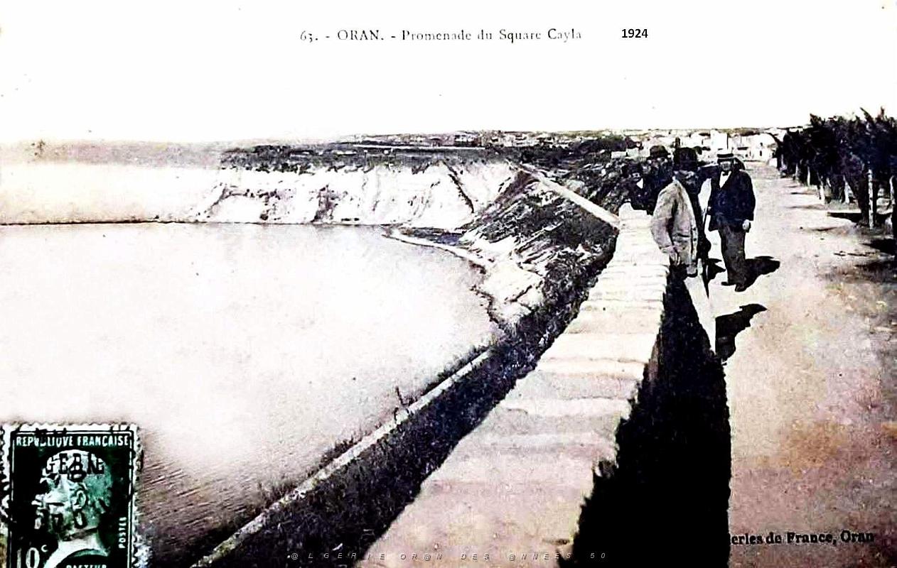 Oran - Square Caylla ( Futur Bd Front de mer)- Promenade - 1924.jpg